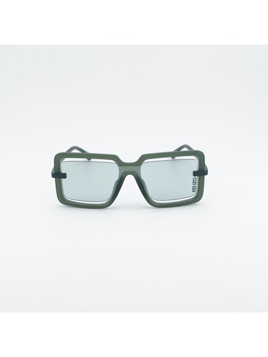 Kenzo KZ40049U 94N Sunglasses Green Square Frame, Green Lenses main image 7